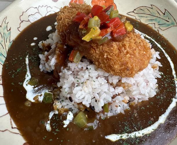 蟹クリームコロッケカレーセット
